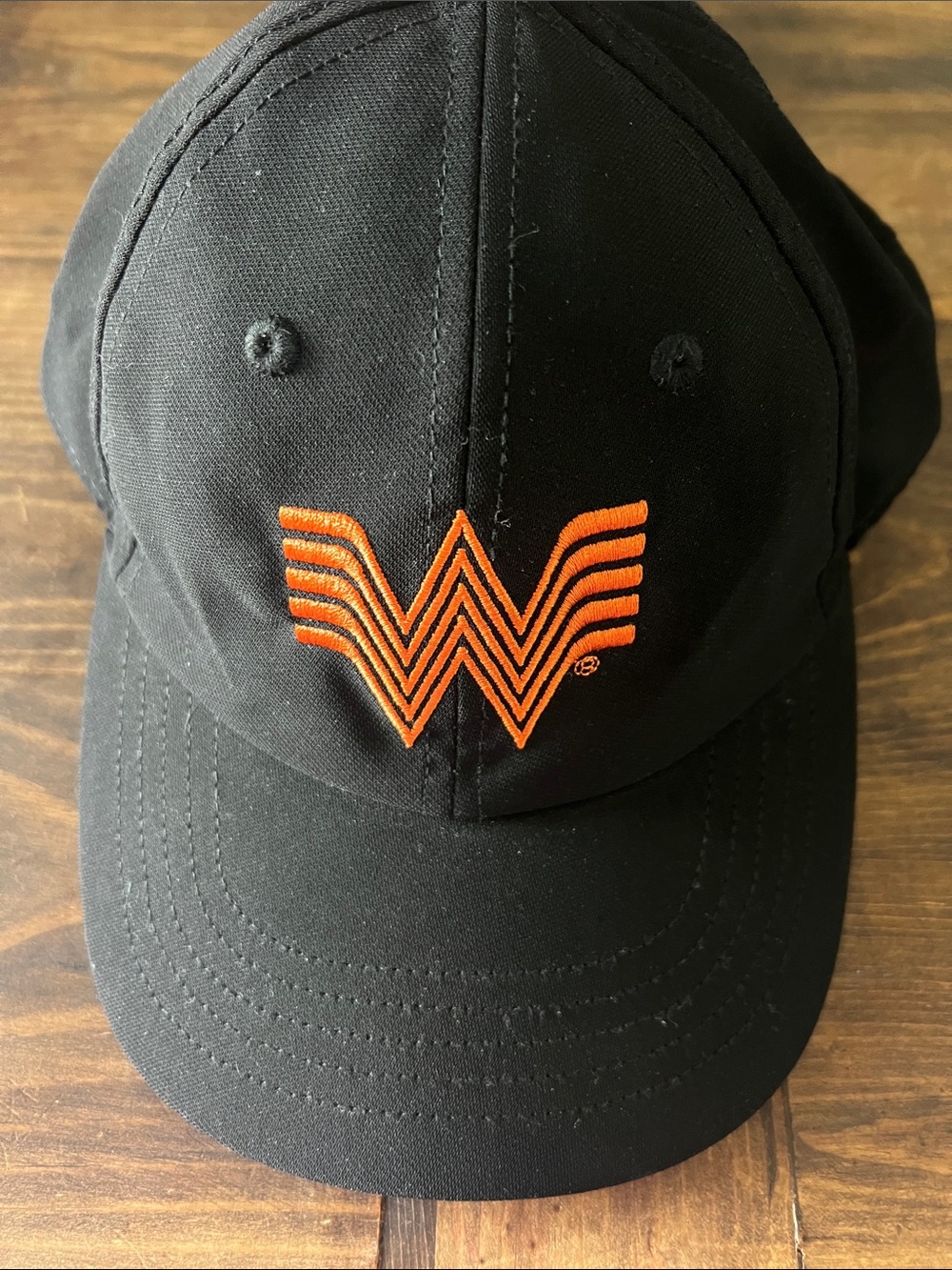 Whataburger Black Baseball Cap with Orange W Logo - Picture 6 of 7